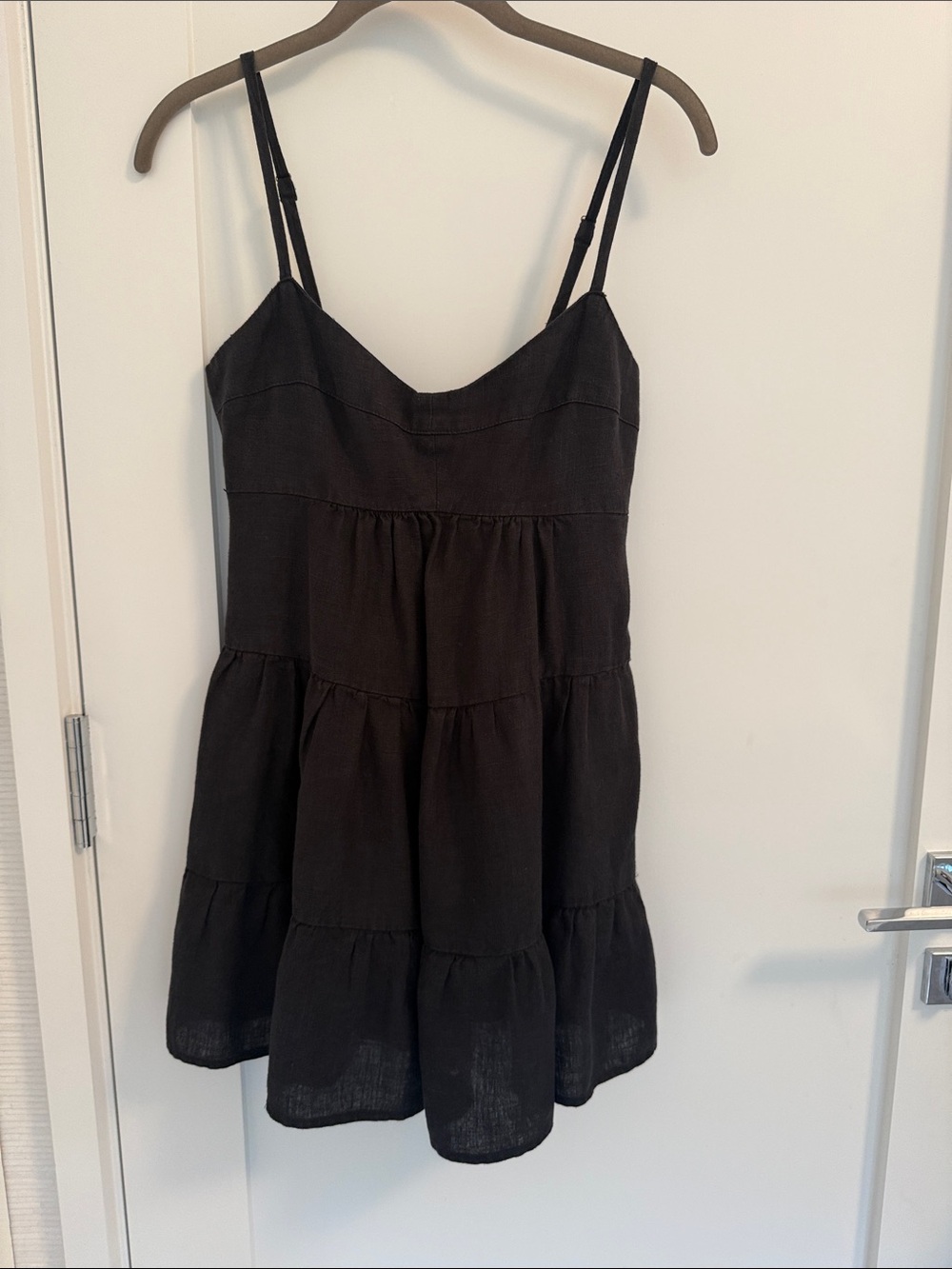 Women’s Black Tiered Swim Coverup Dress